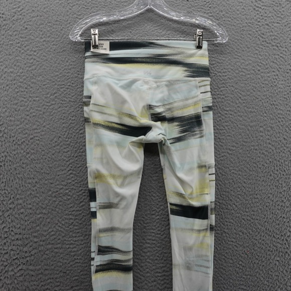 DSG Cold Weather Compression Legging Size XS Green White Stripe Women NWT - Picture 4 of 14